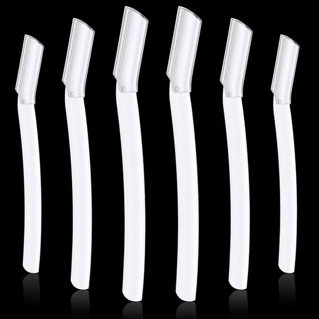 Lasnten 6Pcs Dermaplane Razor Eyebrow Facial Razor for Women Men Single Blade Multipurpose Eyebrow Trimmer Skin Hair Remov...