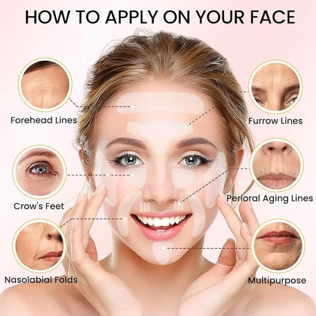 Kaely 192 Pcs Wrinkle Patches for Face Overnight, Silicone Scar Tape for Wrinkles Forehead, Face Tape for Wrinkles Overnig...