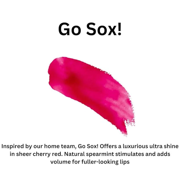 Go Sox! Lip Gloss (.25oz) -Vegan, gluten-free, cruelty-free formula with Aloe, Vitamins C & E, and a refreshing hint of sp...