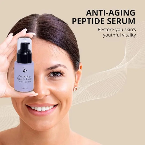 7E Wellness:Anti-Aging Peptide Serum, Anti-Wrinkle Copper Peptide Serum With Hyaluronic Acid & Polypeptides - Supports Col...