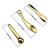 3Pcs Metal Makeup Spatula Mini Spoon and Eye Cream Massage Sticks Beauty Scoop for Facial Cosmetic Face Cream - Product Image