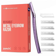 ZOMCHI Eyebrow Razor, Face Razors for Women&Men, Eyebrow Trimmer Shaper with Precision Cover, Facial Shaver with 6 Blades ...