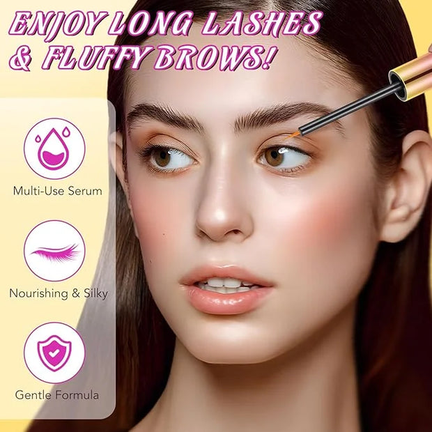 Organic Castor Oil Fuller & Longer Looking Eyelashes, Nourishing & Conditioning Formula, Eyelash Serum To Grow Lashes, Las...