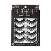 KISS Lash Couture Matte Black Faux Mink Eyelashes Multipack, Matte Cheviot, Black, Natural Looking, Cruelty-Free & Vegan, ...