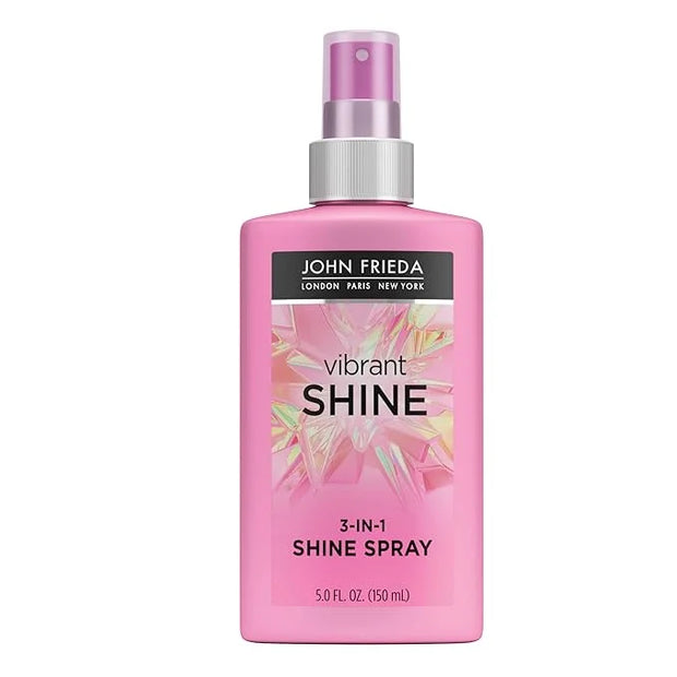 John Frieda Vibrant Shine 3 in 1 Spray, Detangles Hair, and Heat Protects, Infused with Rosehip Oil to Boost Shine for Rad...
