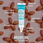 Ruby Kisses Broadway Vita-Lip Clear Lip Gloss (Argan Oil 6 Pack), Ultra-Hydrating & Soothing Formula with Multi-Vitamin Oi...