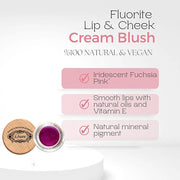 2-in-1 Cream Cheek Blush + Lip Color | Natural Mineral pigment | Soft Lips with natural oils and Vitamin E | 100% Plant in...