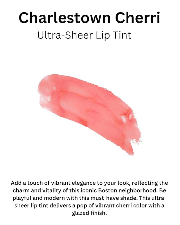 Charlestown Cherri Lip Gloss (.25oz) - Naturally Refreshing Vegan Lip Gloss with Aloe, Vitamins C & E, Spearmint Extract -...