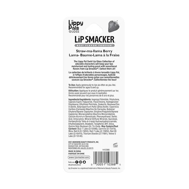 Lip Smacker Lippy Pals Swirls Llama, Flavored Moisturizing & Smoothing Soft Shine Lip Balm, Hydrating & Protecting Fun Tas...