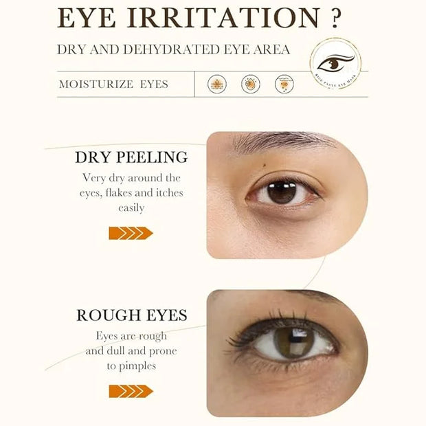 BIOAQUA Rice Raw Pump Eye Mask Dark Circles Eye Bags Nourish Repair 80g 60pcs/30pairs - Product Image