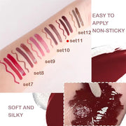 3-in-1Hocolate Brown Matte Lip Stain Kit | Waterproof Lip Liner + Hydrating Matte Lip Gloss + Nourishing Lip Oil | Long La...