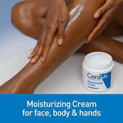 CeraVe Moisturizing Cream, Body and Face Moisturizer for Dry Skin, Body Cream with Hyaluronic Acid and Ceramides, Daily Mo...