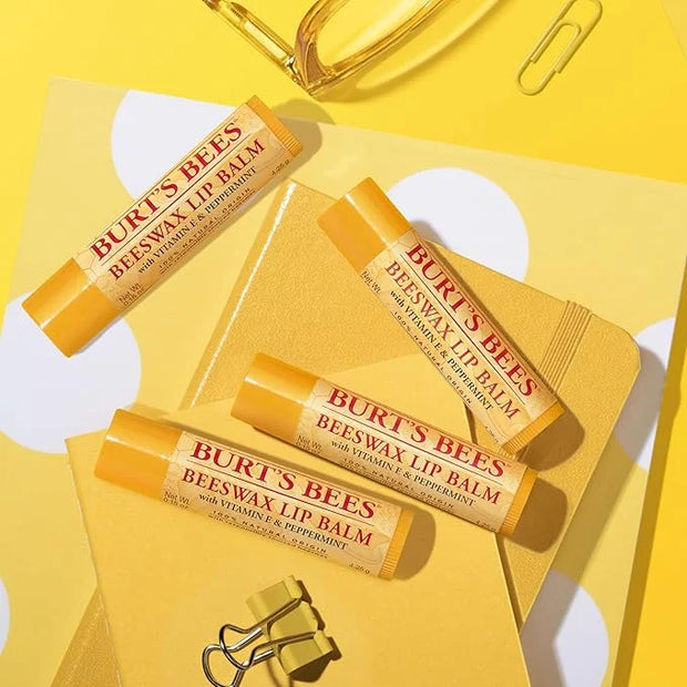 Burt's Bees Lip Balm - Original Beeswax 12 Count Pack in Bulk, Lip Moisturizer With Responsibly Sourced Beeswax, Tint-Free...