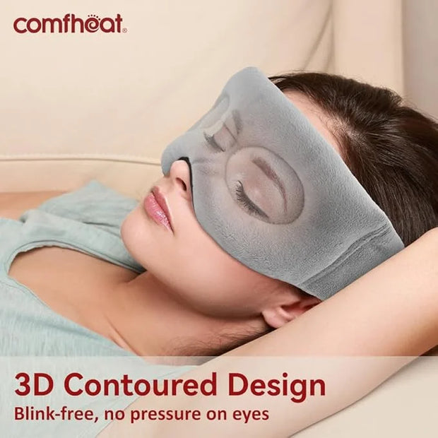 Warm Compress for Eyes, Lavender Moist Heat Eye Mask for Stye Puffy Eye Hot Compress, Flaxseed Microwave 3D Contour Heated...