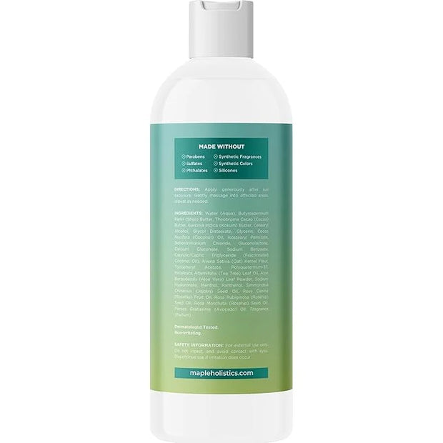 After Sun Lotion with Aloe Vera - Ultra Cooling Aloe Vera Lotion for Sunburn Hydration with Cocoa Butter & Rosehip Oil - H...