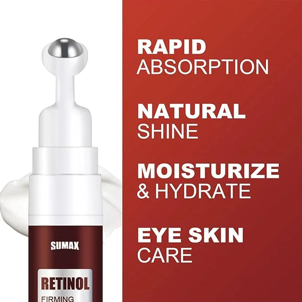Advanced Retinol Eye Cream With Hyaluronic Acid,Coconut Oil and Collagen,Under Eye Cream for Dark Circles, Reduces Puffine...