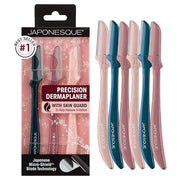 JAPONESQUE Precision Dermaplaner Facial Razors – 2pk 6 Piece Set, Eyebrow and Facial Hair Single Blade Razors for Women an...