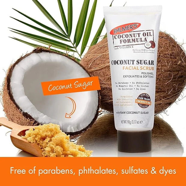 Palmer's Coconut Oil Formula Coconut Sugar Facial Scrub Exfoliator, Face Scrub to Gently Exfoliate Away Dirt and Dead Skin...