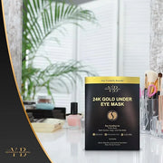 24k Gold Under Eye Patches (20 Pairs), facial wrinkle patches, Hyaluronic Acid, Aloe Vera, Collagen Skin Care anti wrinkle...
