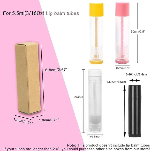 50 Pcs Lip Balm Containers Packaging Package