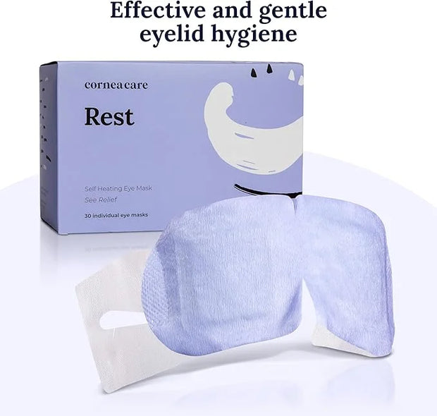 Rest: Self heating warm compress for dry eye | Heated eye Mask for fast relief | No microwave or washcloths needed | Trave...