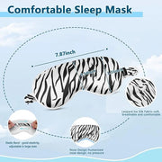 Sleep mask w/Cooling Gel Eye Mask, Heated Eye Mask for Sleeping, Reusable Ice Silk Stain Eye Cover Sleeping Mask for Trave...