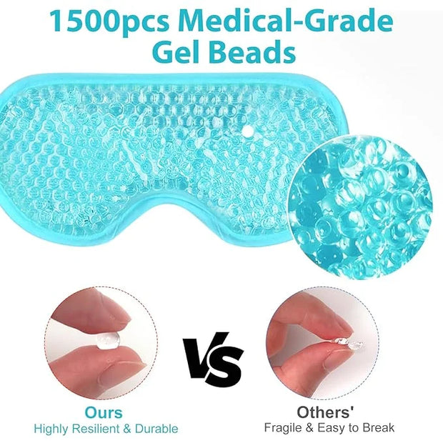 BeeVines Gel Eye Mask, 2 Pack Cooling Ice Masks for Puffy Eyes for Men & Women, Cold & Warm Compress for Post Surgery, Puf...