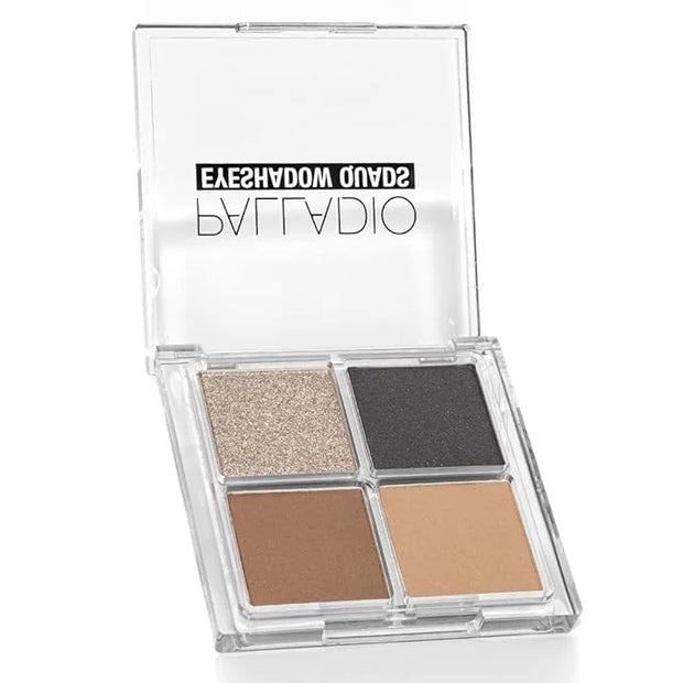 Palladio Eyeshadow Quads, Velvety Pigmented Blendable Matte, Metallic & Shimmer Finishes, Creamy Formula, Four Way Quad Ey...