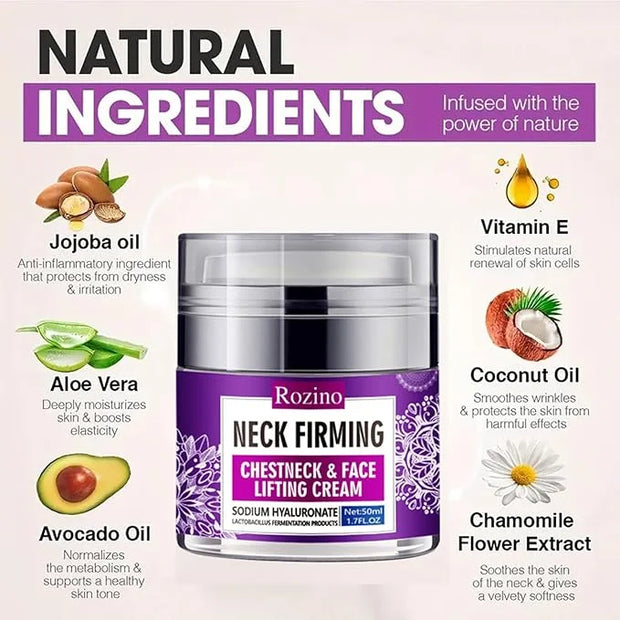 Collagen Face & Neck Tightening Cream,Neck Firming Cream for Reduce Double Chin Neck Firming and Lifting Anti Wrinkle Neck...