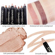 evpct 2Pcs Cream Eye Shadow Brightener Sticks Set for Eyes, Caramel Matte Pencil Eye shadow Applicator Stick Pen Palette M...