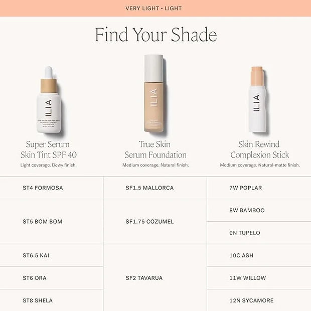 ILIA - Skin Rewind Complexion Stick - Foundation + Concealer + Skincare | Non-Toxic, Vegan, Cruelty-Free, Clean Makeup (7W...