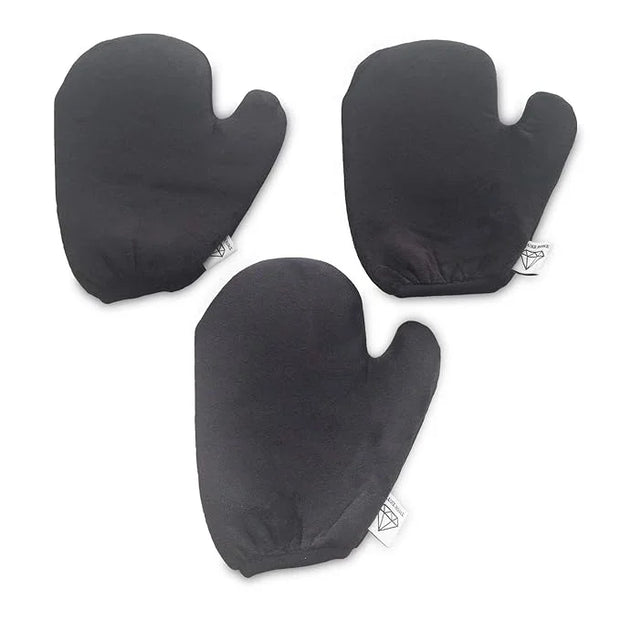 3-Pack Self Tanning Mitts Applicators Tanning Mitts Self Tanning Velvet Microfiber Applicator Mitts w/Non-Slip Elastic Wri...