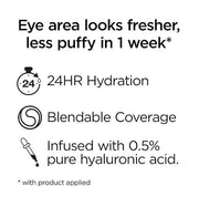 L'Oreal Paris True Match Eye Cream in a Concealer, 0.5% hyaluronic acid, Fair C1-2, 0.4 fl. oz. - Product Image
