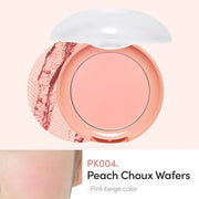 ETUDE Lovely Cookie Blusher - Peach Choux Wafers 4g | Glowing & Natural Powder Blush with Long-Lasting Sebum Control | Eas...