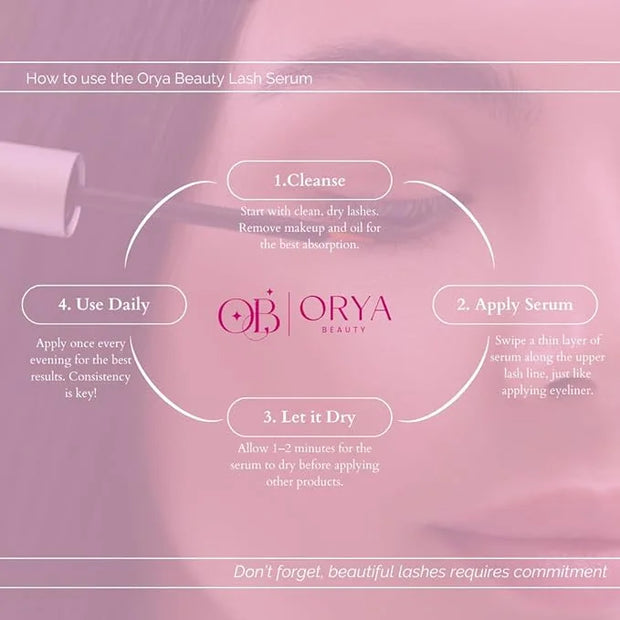ORYA BEAUTY - Advanced Eyelash Growth Serum - Boosts Length, Thickness, & Strength with 100% Natural, Vegan Ingredients - ...