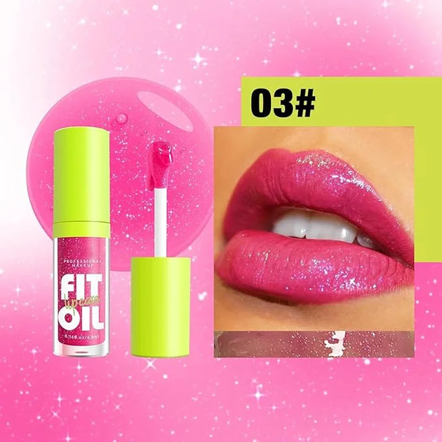 8 Colors Lip Oil Lip Glaze, Hydrating Lip Glow Oil Big Brush Head Shiny Moisturizing Lip Gloss, Long Lasting Non-sticky Fr...