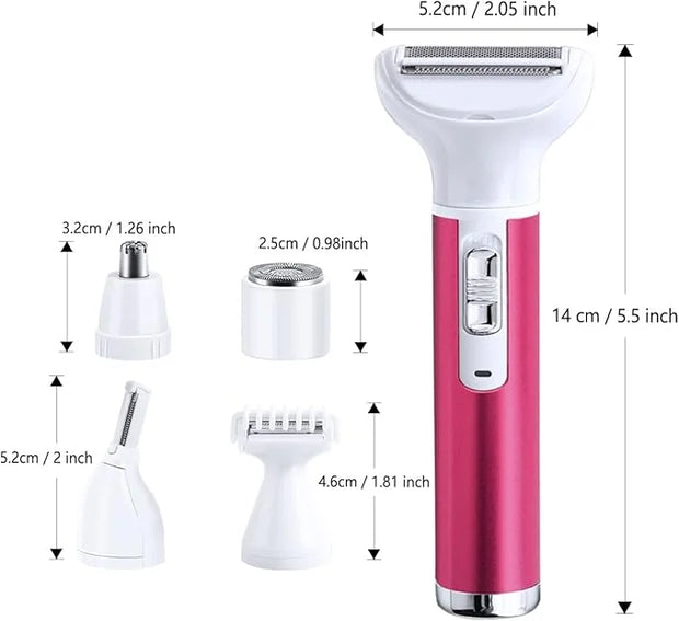 Electric Razor For Women Removal for Body Nose Hair Trimmer Face Shavers Eyebrow Legs Armpit Bikini Area Pubic Underarms P...
