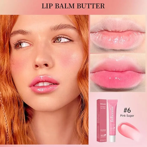 Tinted Lip Butter Balm - Tinted Moisture Gel Lip Gloss | Hydrating Glow Tinted Lip Care | Tinted Lip Stain (01+02+06, A se...