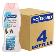 Softsoap Moisturizing Body Wash and Shave Gel, Rich Coconut Scent, 20 fl oz Bottle (Pack of 4) - Product Image