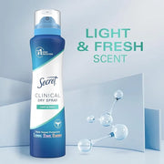 Secret Clinical Strength Dry Spray Antiperspirant Deodorant for Women, 3X Stress Protection, 72hr Sweat & Odor Protection,...