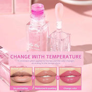 Erinde 2 PCS Magic Color Changing Lip Oil, Moisturizing Lip Glow Oil, Long Lasting Nourishing Plumping Glimmer Glow Lipsti...