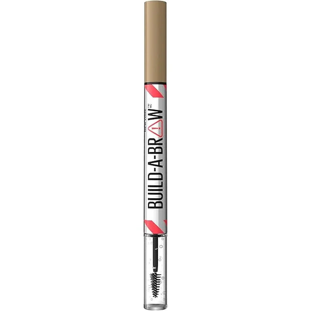 Maybelline Build-A-Brow 2-in-1 Brow Pen and Sealing Eyebrow Gel, Eyebrow Makeup for Real-Looking, Fuller Brows, Blonde, 1 ...
