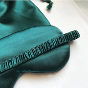 Silk Satin Sleeping Eye Mask, Dark Green Sleep Eye Mask Night Blindfold for Women and Men, Soft Breathable Blackout Eyesha...