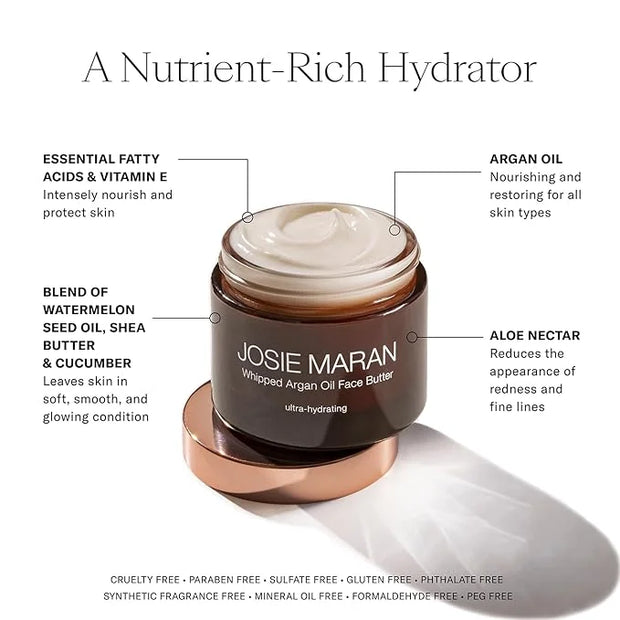 Josie Maran Cali Glow Collection Body & Skincare Set - Includes EveryBODY Wash Now! Moisture Mousse Cleanser, Whipped Arga...