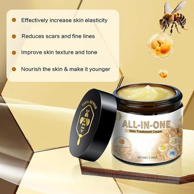 2Pcs All-In-One Skin Cream,Bee Venom Cream, New Bee Venom Cream, Professional Bee Venom Repair Cream, Natural Skin Moistur...