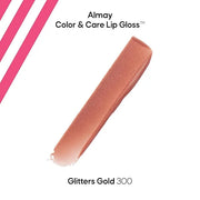 Almay Color & Care Hydrating Lip Gloss, Soft Natural Hues, Prebiotic Complex, Hyaluronic Filling-Sphere Technology, 300 Gl...