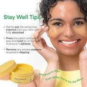 Vitamin C Niacinamide Eye Patches: Brightening & Glowing Under Eye Mask with Tranexamic Acid Caffeine Hyaluronic Acid - Ko...