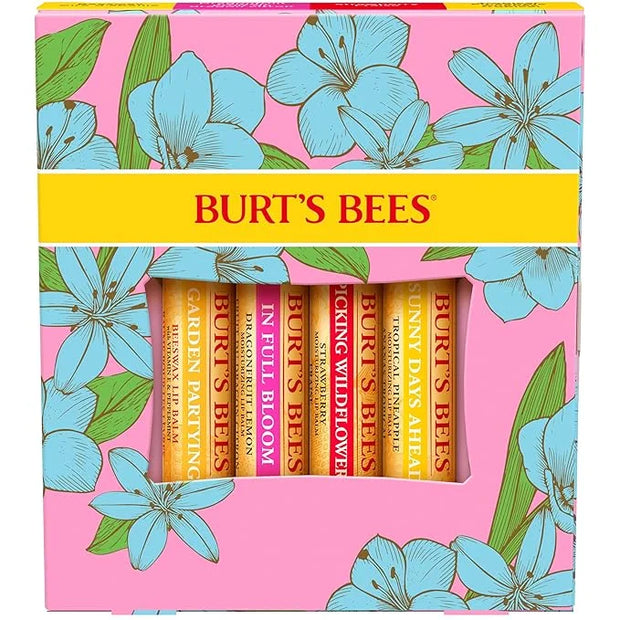 Burt's Bees Gifts Ideas - In Full Bloom Lip Balm Set, Original Beeswax, Dragonfruit Lemon, Tropical Pineapple & Strawberry...