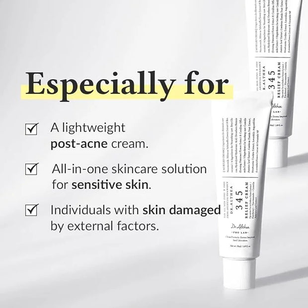 Dr.Althea 345 Relief Cream | Daily Face Moisturizer | Blemish Relief Care | Soothing Recovery & Moisture with Niacinamide,...