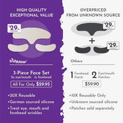 20X Reusable Expression Line Smoothing, Medical-Grade Silicone for Overnight Wrinkle Reduction & Anti-Aging Hydration, Bea...